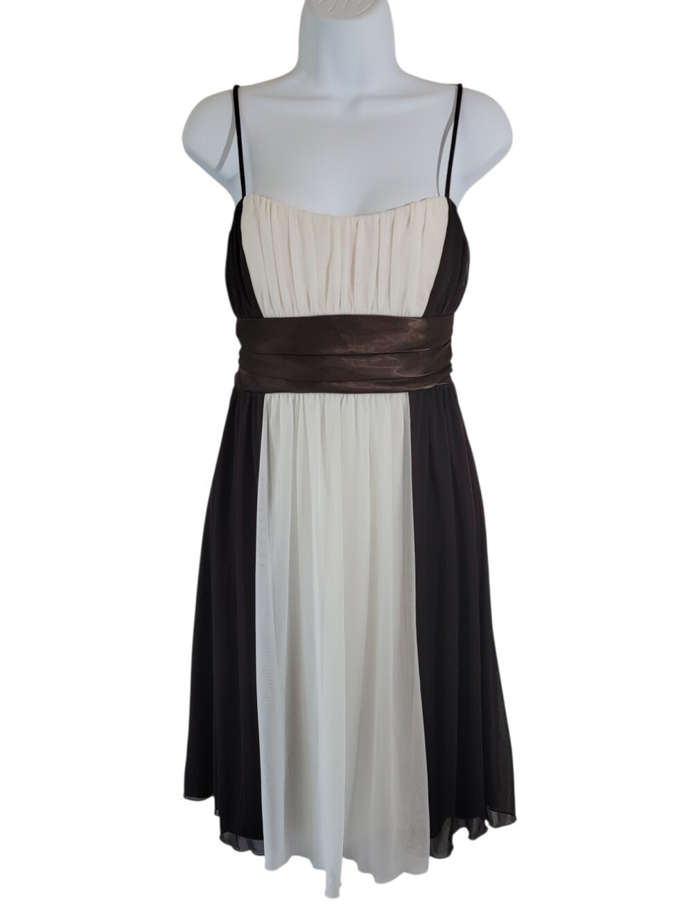 VTG Y2K City Triangles Black & White Babydoll Dress Sz M Empire Waist Whimsigoth